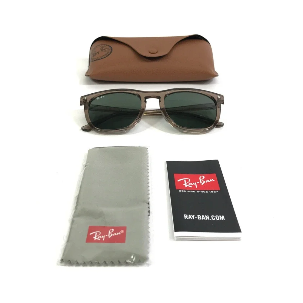 Ray-Ban Sunglasses RB2210 8457/31 Transparent Brown Frames w/ Dark Green Lenses